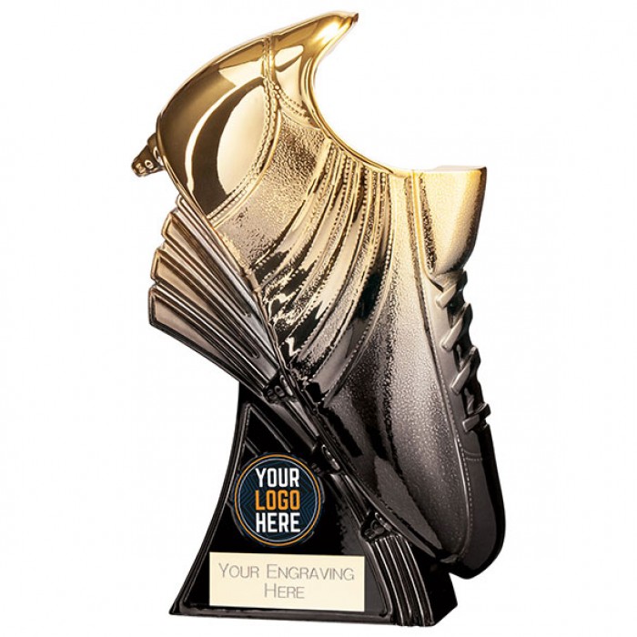 POWER CONVERSION GOLD/BLACK RUGBY BOOT AWARD - 4 SIZES - 16CM TO 25CM